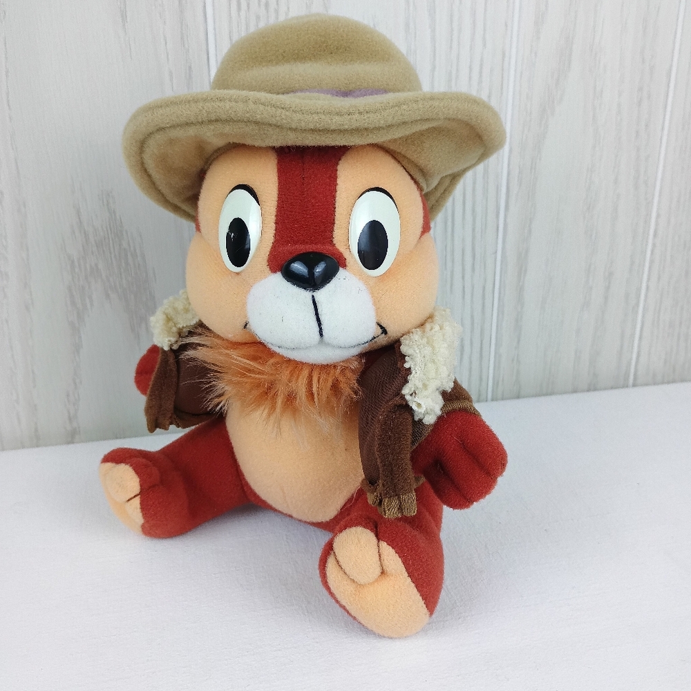 Vintage Disney Rescue Rangers 9 Inch Chip Plush Chipmunk.